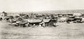 Shelby Montana Dempsey Gibbons Fight Townscape Buildings Cars Vtg. Photo 20thC.