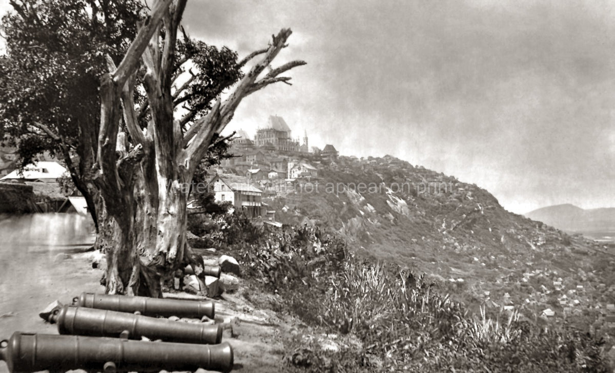 Antananarivo Madagascar Hillside City Rova Palace Cannons Vtg. Photo 19thC.
