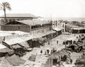 Jaffa Palestine Bazaar Market Scene People Buildings Vtg. Photo 19thC.