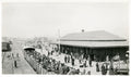 Tientsin China Railway Station Passengers Open Train Cars Vtg. Photo 19thC.