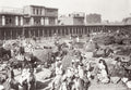 Peshawar Camel Caravan Halt Khyber Pass Traders Marketplace Vtg. Photo 19thC.