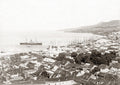 St. Pierre Martinique Harbour Cityscape Rooftops Ships Bay Vtg. Photo 20thC.
