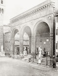 Florence Italy Loggia dei Lanzi Piazza Statues Architecture Vtg. Photo 19thC.