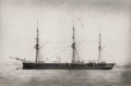 HMS Defence Armoured Frigate Royal Navy Warship Ship Anchor Vtg. Photo 19thC.