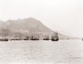 Hong Kong Harbour Chinese Junk Boats Ships Victoria Peak Vtg. Photo 19thC.