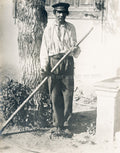 Kislovodsk Caucasus Georgia Old Soldier Peasant Farmer Scythe Vtg. Photo 19thC.