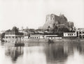 Rock Fort Trichinopoly Tiruchirappalli Temple Tank Cityscape Vtg. Photo 19thC.
