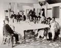 Seoul Korea French Korean Businessmen Dinner Party Meeting Vtg. Photo 20thC.