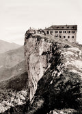 Hotel Schafbergspitze Schafberg Austria Mountain Summit Cliff Vtg. Photo 19thC.