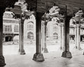 Fatehpur Sikri India Diwan-i-Khas Pillars Mughal Architecture Vtg. Photo 19thC.
