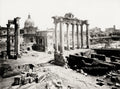 Rome Italy Roman Forum Ruins Columns Temple Architecture Vtg. Photo 19thC.