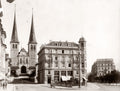 Lucerne Switzerland Church St Leodegar City Centre Street Vtg. Photo 19thC.