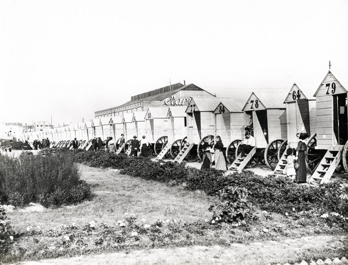Ostend Belgium Bathing Machines Homes Refugees WW1 Coast Vtg. Photo