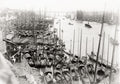 Yangtze River China Boats Harbor Junks Sampans Waterfront Vtg. Photo 20thC.
