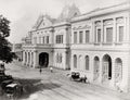 Singapore Post Office Exchange Architecture Street Carriages Vtg. Photo 19thC.