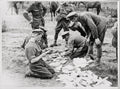 France WW1 Soldiers Sorting Mail Letters Army Field Horses Vtg. Photo