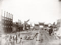 Peking Beijing China Street Scene Architecture Shops People Vtg. Photo 19thC.
