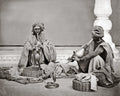 India Snake Charmers Musicians Cobras Baskets Turbans Vtg. Photo 19thC.