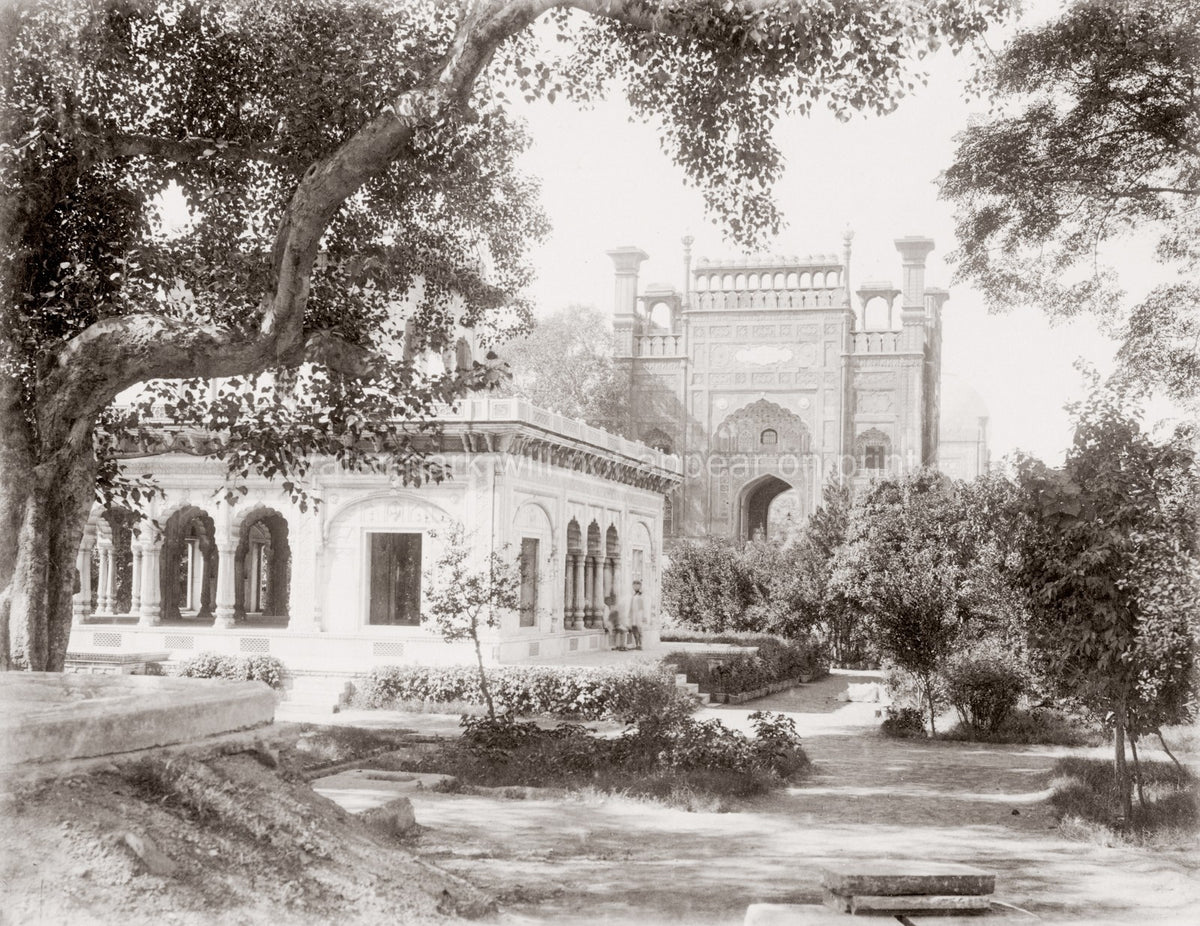 Lahore Pakistan Hazuri Bagh Baradari Mughal Architecture Vtg. Photo 19thC.