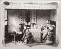 Chinese Teacher Schoolchildren Education Study Calligraphy Vtg. Photo 19thC.