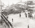 Robert William Duff Arrival Sydney Harbour Ferry Wharf Crowd Vtg. Photo 19thC.
