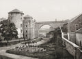 Citadel Namur Belgium Castle Fortress Stone Bridge Landscape Vtg. Photo 19thC.