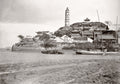 China Pagoda Hilltop River Boats Temples Architecture Vtg. Photo 19thC.