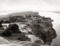 Sydney Harbour Heads Australia Coastal Cliffs Landscape Vtg. Photo 19thC.