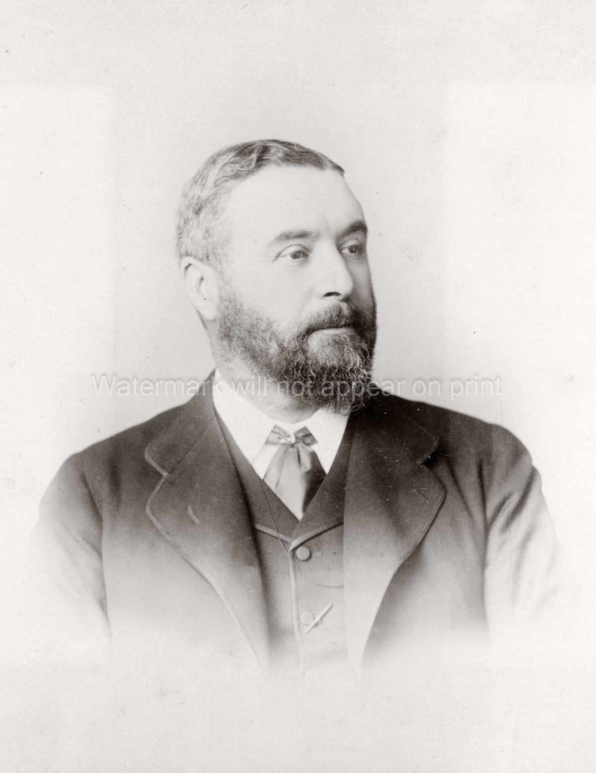 Thomas Ismay White Star Line RMS Teutonic Founder Portrait Vtg. Photo 19thC.