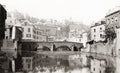 Luxembourg City View Alzette River Stone Bridge Fortifications Vtg. Photo 19thC.