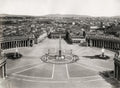 St. Peter's Square Vatican Rome Cityscape Obelisk Fountains Vtg. Photo 19thC.