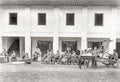 China Christian Mission School Students Spinning Weaving Vtg. Photo 19thC.