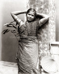 Ceylon Sri Lanka Girl Sari Traditional Dress Jewelry Portrait Vtg. Photo 19thC.