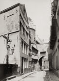 Antwerp Anvers Belgium Street Scene Crucifix Cobblestone Vtg. Photo 19thC.