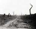 WW1 Main Road Guillemont Battlefield Desolation Mud Vtg. Photo