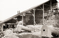 Witwatersrand Gold Mining Knight's Battery South Africa Vtg. Photo 19thC.