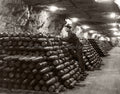 World War II WWII Shell Store Soldier Ammunition Bunker Military Vtg. Photo WW2