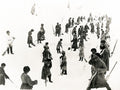 Caucasus Georgia Tiflis Men Clearing Snow Military Road Vtg. Photo 19thC.