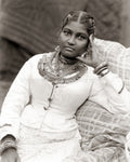 Sri Lankan Woman Ceylon Portrait Ornate Jewelry Traditional Vtg. Photo 19thC.