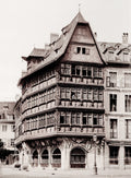 Strasbourg France Old Wooden House Maison Kammerzell Facade Vtg. Photo 19thC.