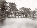 Kobe Japan Wooden Bridge Arched Shrine Garden Architecture Vtg. Photo 19thC.