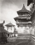 Temple Ceylon Sri Lanka Kandyan Architecture Stupa Courtyard Vtg. Photo 19thC.