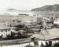 Chemulpo Korea Coastline Boats Harbor Townscape Port Vtg. Photo 19thC.
