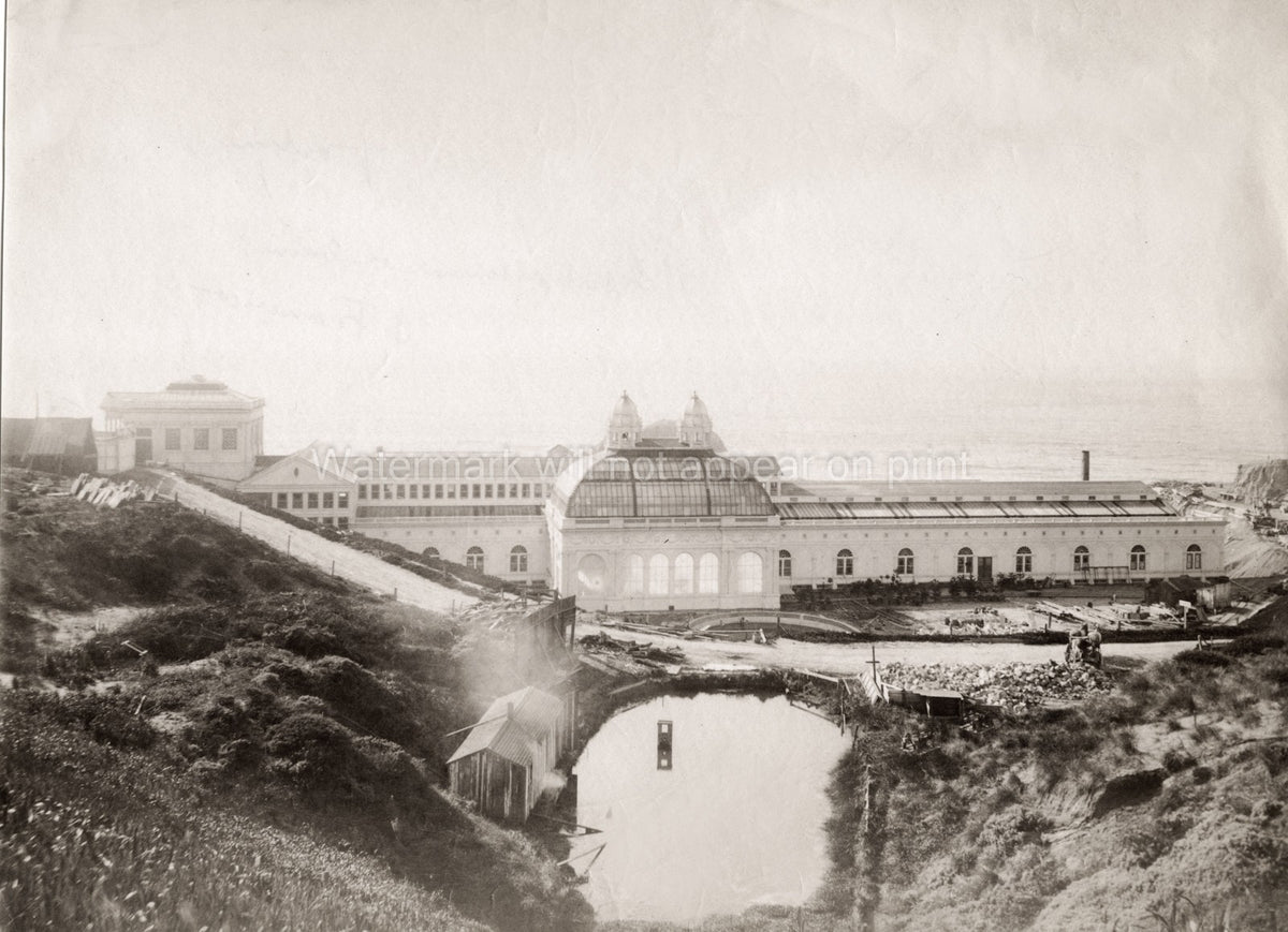 Sutro Baths San Francisco CA Coastal Ocean View Architecture Vtg. Photo 20thC.