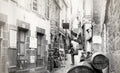 Mont St. Michel Normandy France Cobblestone Street Shops Vtg. Photo 19thC.
