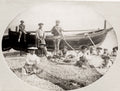 Menton France Fishing Community Mending Nets Pebble Beach Vtg. Photo 19thC.