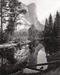 Washington Column Yosemite California River Reflection Vtg. Photo 19thC.