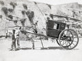 Malta Horse Drawn Carriage Calesse Driver Stone Wall Vtg. Photo 19thC.