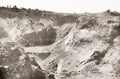 Du Toits-Pan Diamond Mine South Africa Open Pit Excavation Vtg. Photo 19thC.