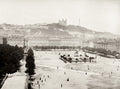 Lyon France Place Bellecour Panorama Cityscape Statue Basilica Vtg. Photo 19thC.